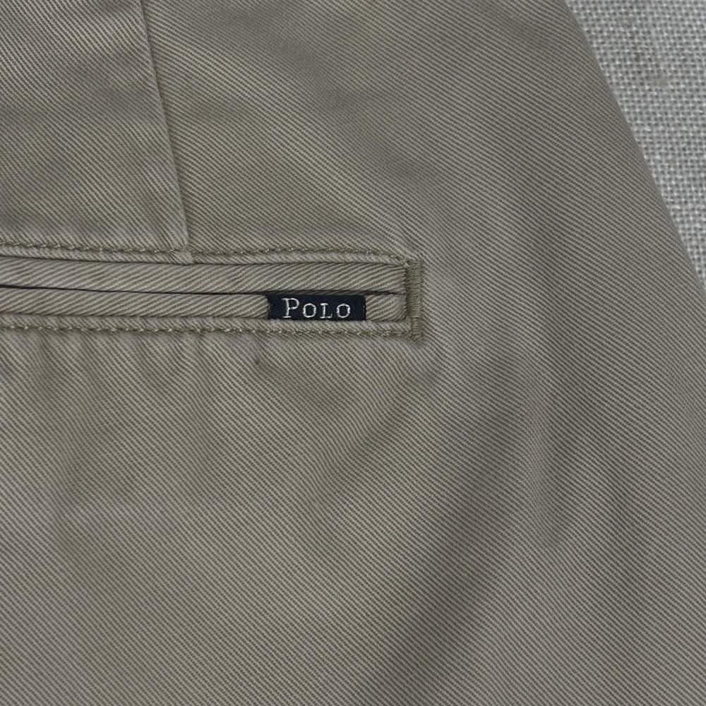 Polo Ralph Lauren Shorts Mens Classic Fit 38 Khaki Flat‎ Front Chino Casual - Picture 9 of 10
